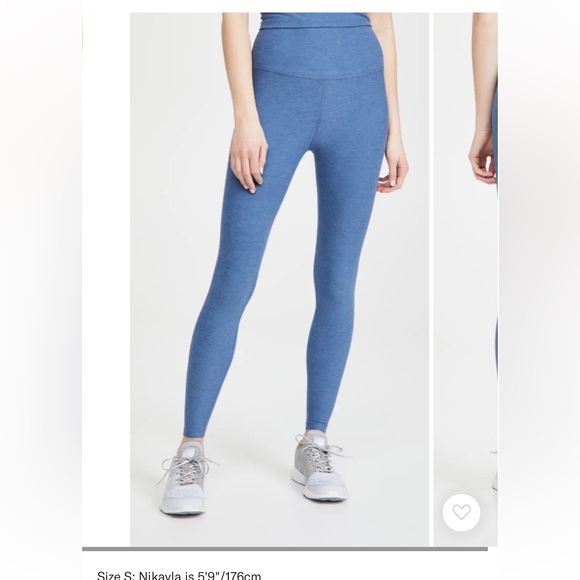 Beyond Yoga High Waisted Midi Leggings in Washed Denim! - Picture 3 of 6